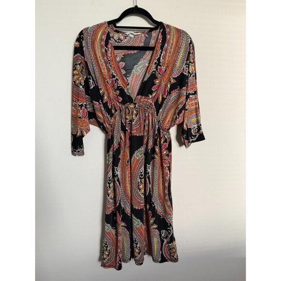 5th & Love Black Multi-Color Damask Design Dress - Size XL - Picture 4 of 11